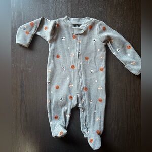 Carter's Gray and Orange Patterned Footie
